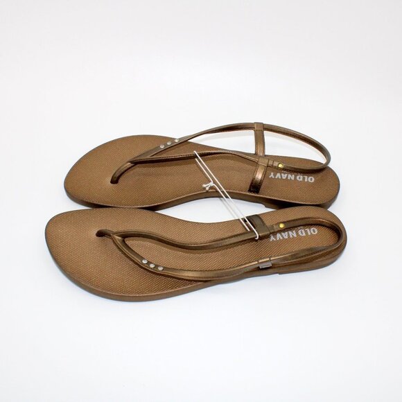 Old Navy Women's Rhinestone-Embellished Flip-Flops Size 10 - Picture 2 of 5